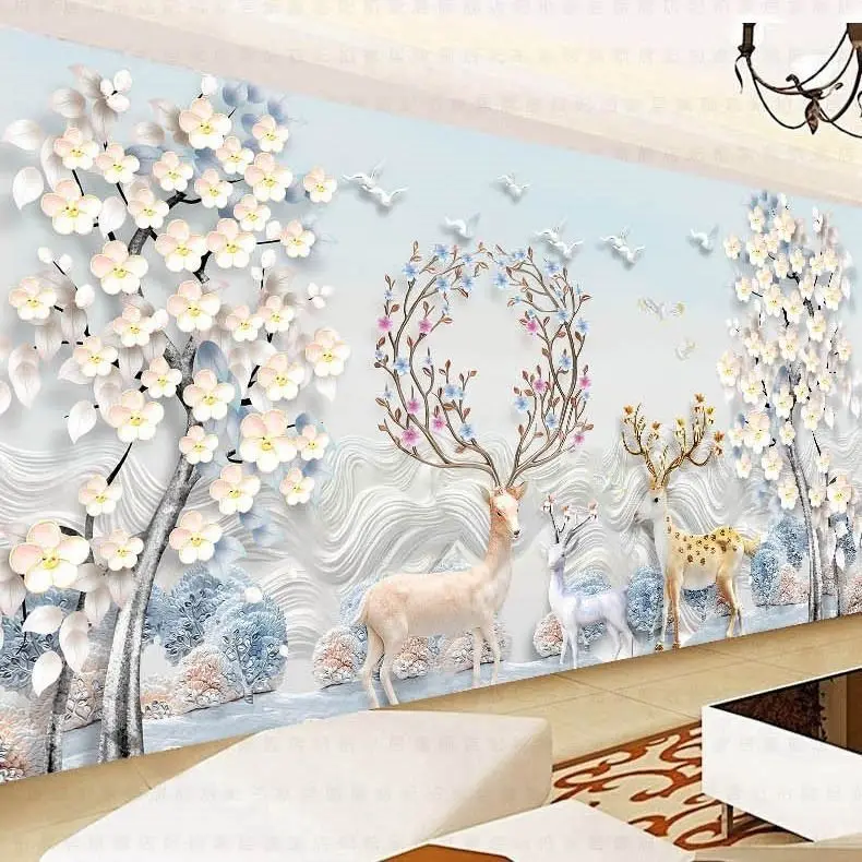 

Drawing full Diamond Cross Stitch living room simple modern cross stitch point sticking bedroom rich deer embroidery