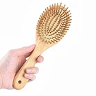 Натуральная бамбуковая щетка для волос, воздушная подушка гребешки для массажа кожи головы, антистатические бамбуковые щетинки, расческа для волос