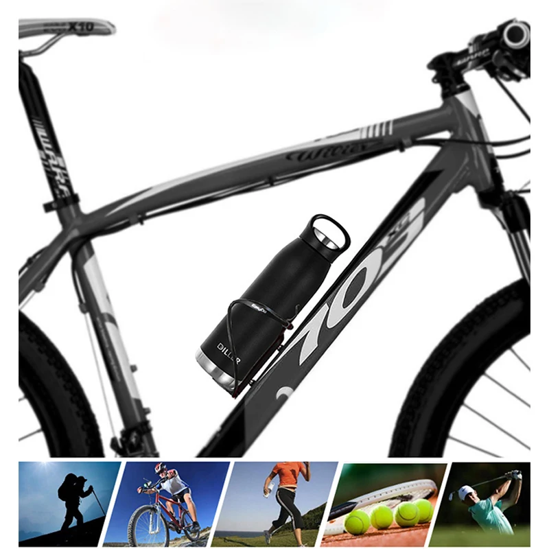 Термофляга из нержавеющей стали с портативной прочной крышкой для спортивных