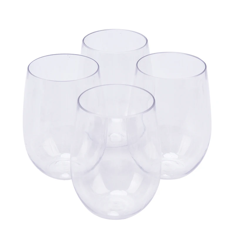 

4 шт./компл. Ударопрочный пластиковый бокал для вина, Небьющийся Поликарбонат, бокалы для красного вина, стеклянные стаканы, Многоразовые пр...