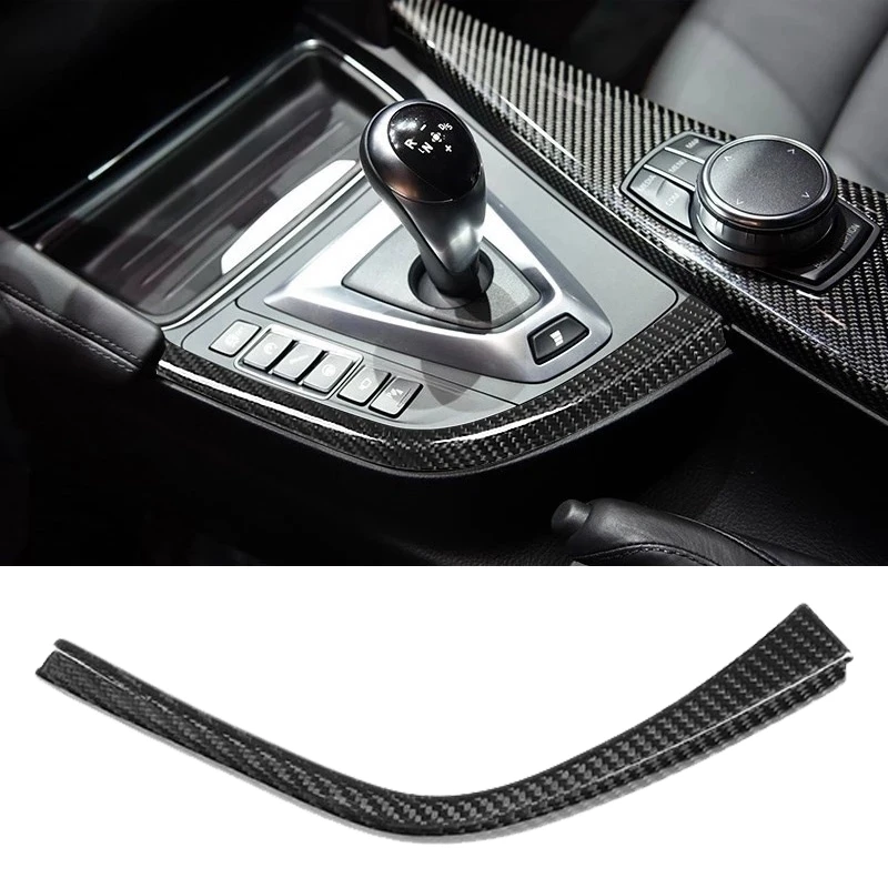

ForBMW F80 F82 F83 M3 M4 2014-2018 Carbon Fiber Gear Shift Panel Handbrake Knob Cover L-Shaped Belt Trim