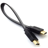 1pc 30cm full hd short cable high quality support 3d male to male plug flat hdmi compatible cable cord for audio video hdtv tv