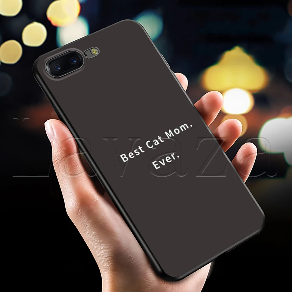 Силиконовый мягкий чехол Lavaza Best Cat Mom Ever для OnePlus 7T Pro 6T 6 5T 5 | Мобильные телефоны и