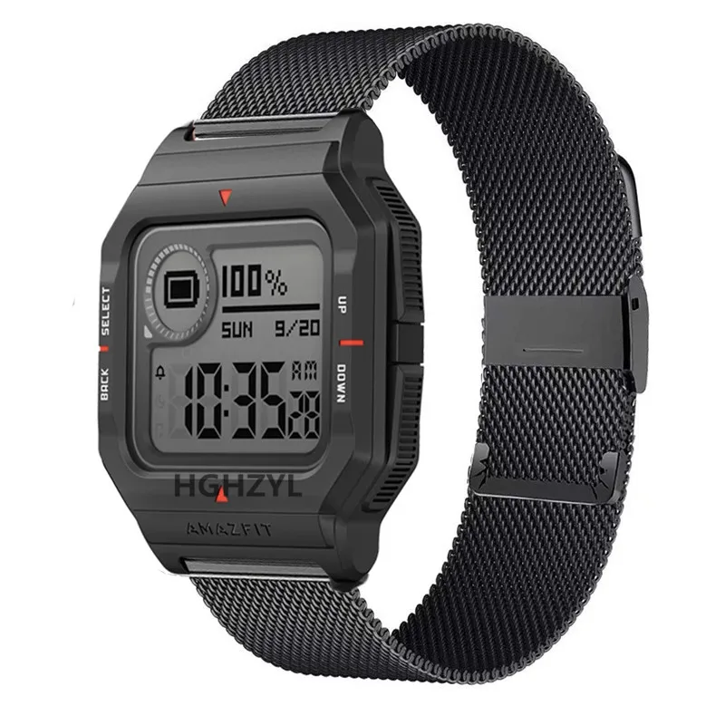 Ремешок Milanes для смарт-часов Xiaomi Huami Amazfit Neo металлический сменный ремешок часов |