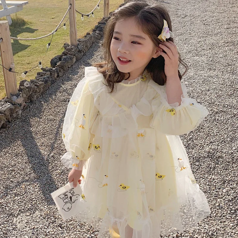 Платье для девочек в Корейском стиле Новинка 2020 года нарядный костюм принцессы