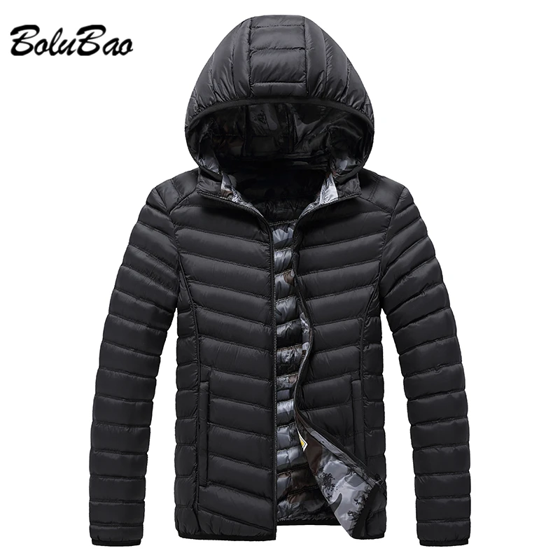 

BOLUBAO Fashion Brand Men's Pure Color Cotton Jacket Winter New Men's Casual Hooded Jacket Thicken Warm Jacket Men