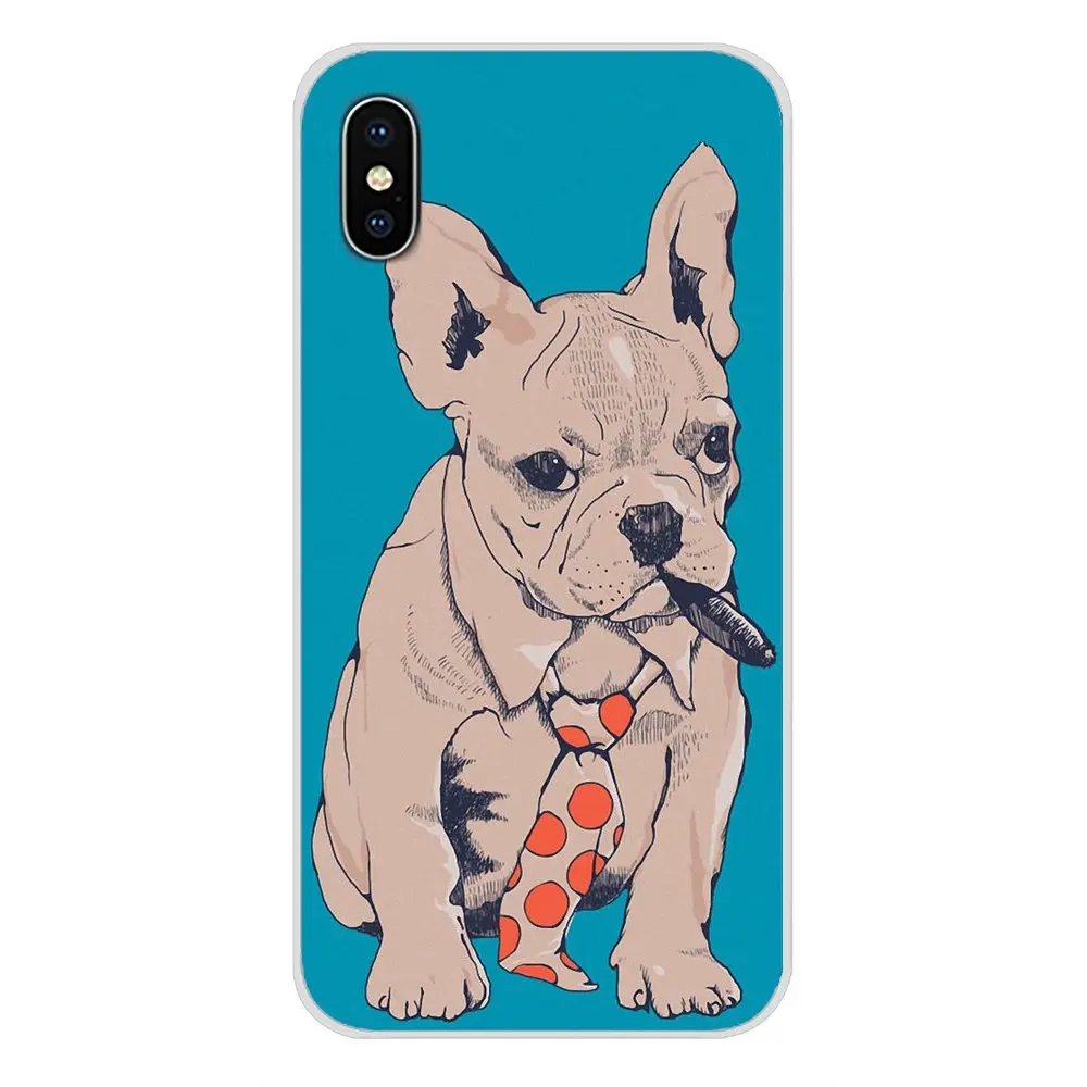 Вертикальный силиконовый чехол с французским бульдогом для Huawei G7 G8 P7 P8 P9 P10 P20 P30 Lite