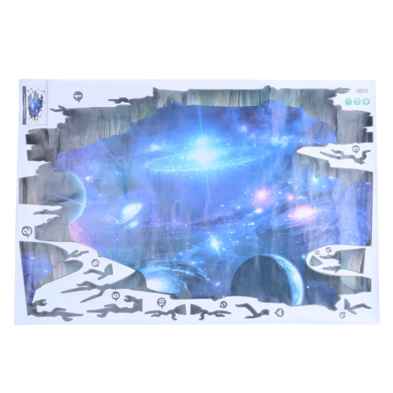 Креативная 3D кирпичная стена Вселенная космическая галактика напольная