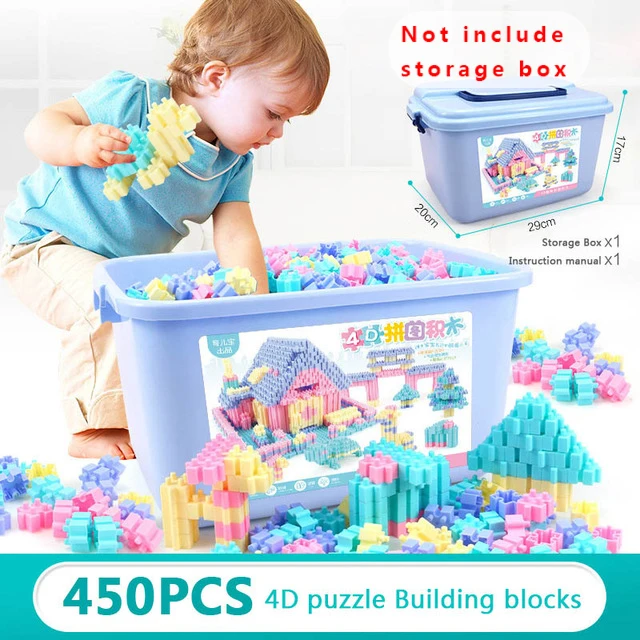 450 шт. забавные строительные блоки городской замок дом сделай сам креативные