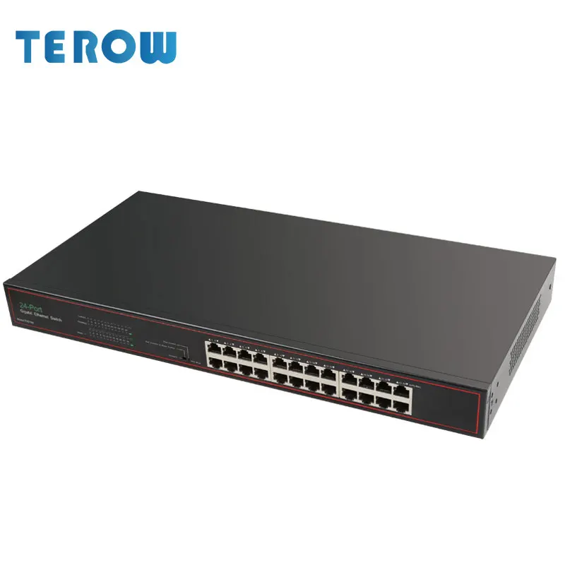 24 портовый 10/100/1000 Мбит/с гигабитный Ethernet коммутатор VLAN изоляция для