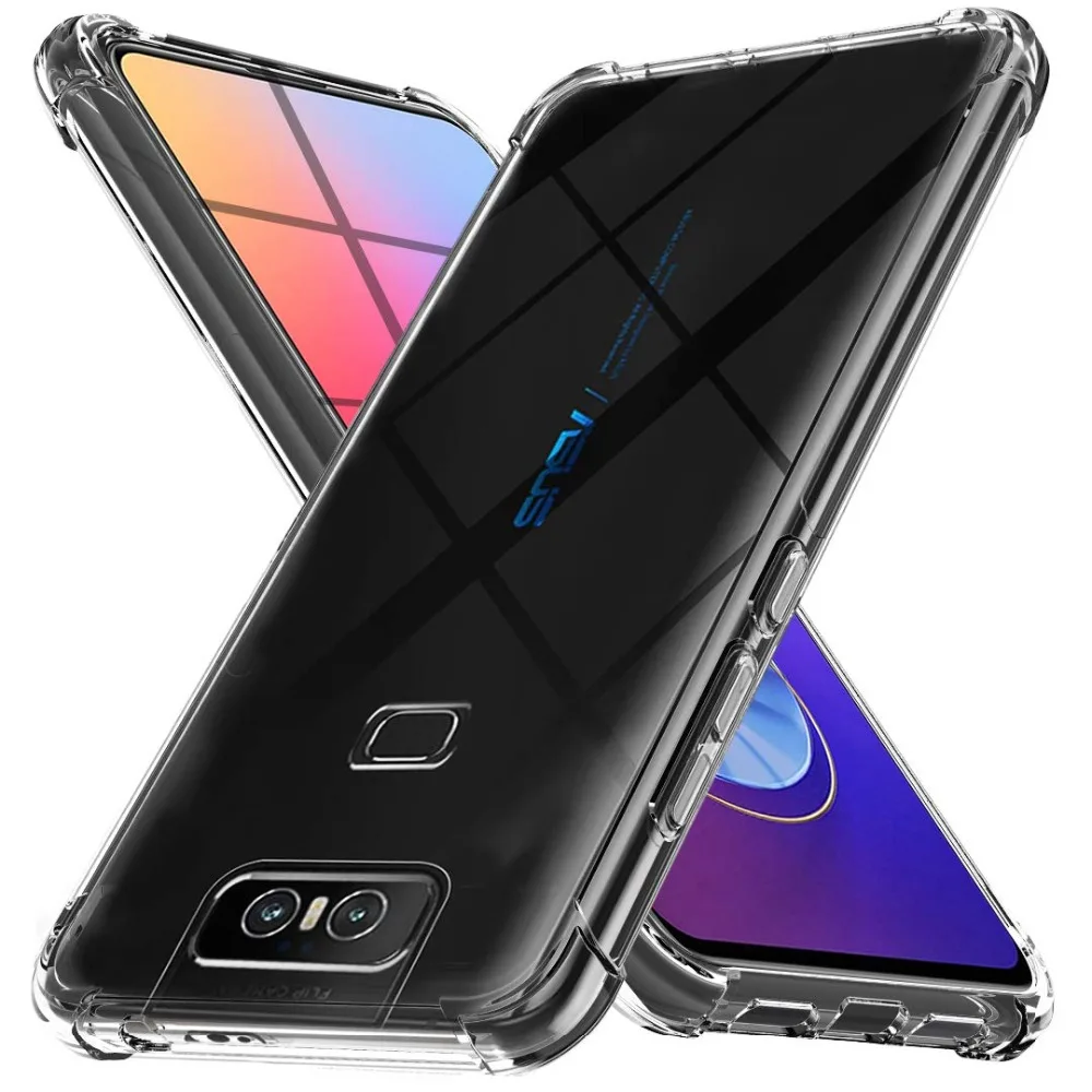 Чехол для Asus ZenFone 6 2019 ZS630kl чехол сверхпрочный противоударный мягкий прозрачный из