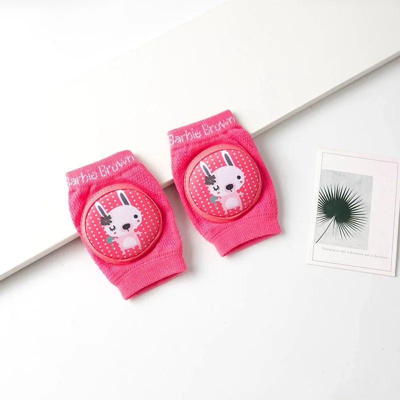 New Baby Mesh Knee Pads Cartoon Animal Style Rib Design with EVA Pad Bouncy Toddler Crawling Protective Gear