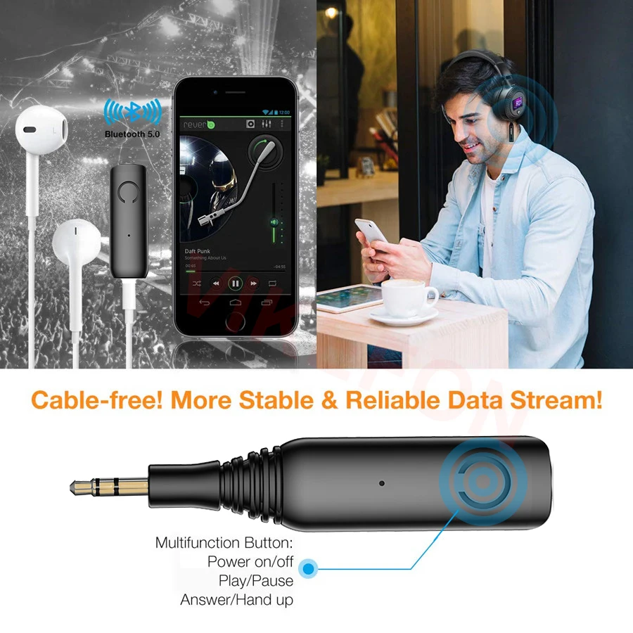 APTX LL Bluetooth 5 0 адаптер и приемник 3 мм AUX Jack RCA беспроводной микрофон Handsfree