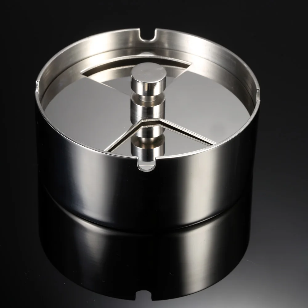 Высококачественная круглая вращающаяся пепельница из нержавеющей стали с