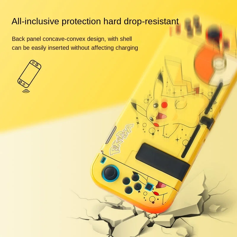 Чехол с покемоном Пикачу Nintendo Switch матовый чехол разрезом мультяшный милый