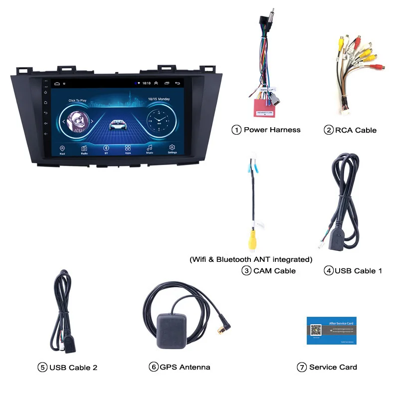 Горячая gps навигация для автомобиля Mazda 5 10 15 реверсивное Видео Все в одном