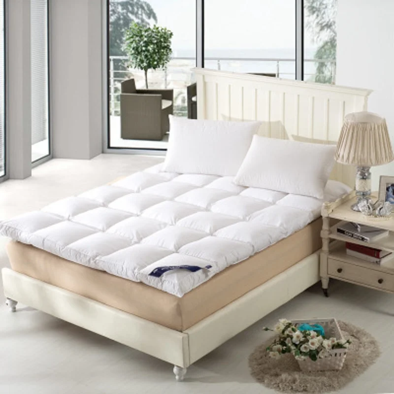 100% утка вниз гусиное перо наполнитель для кроватных матрасов Хлопок Слои матраса