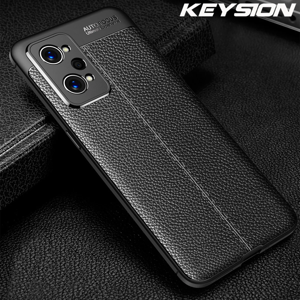 keysion shockproof case for realme gt neo 2 2t 5g leather texture soft silicone phone cover for for oppo realme c11 2021 c25s free global shipping