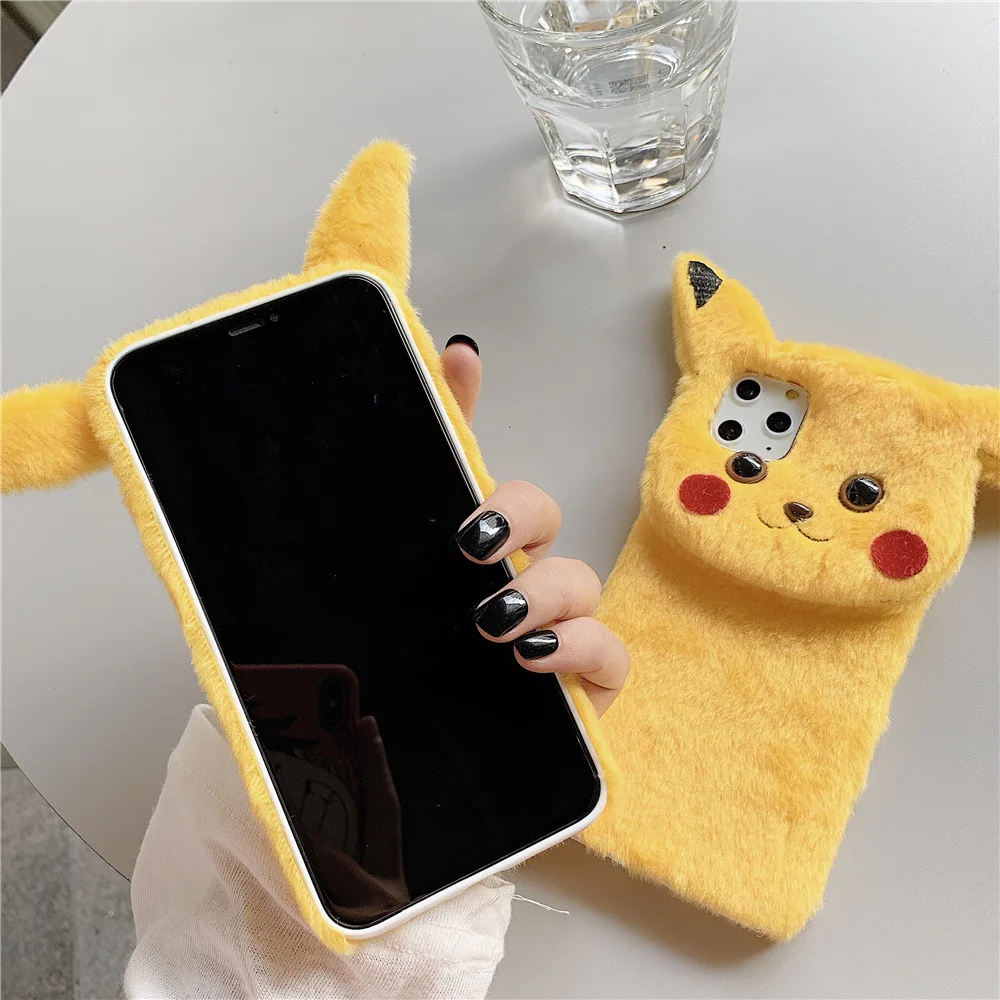 Картонный плюшевый чехол для телефона Iphone 11 Pro Max X XS XR MAX зимний мягкий теплый
