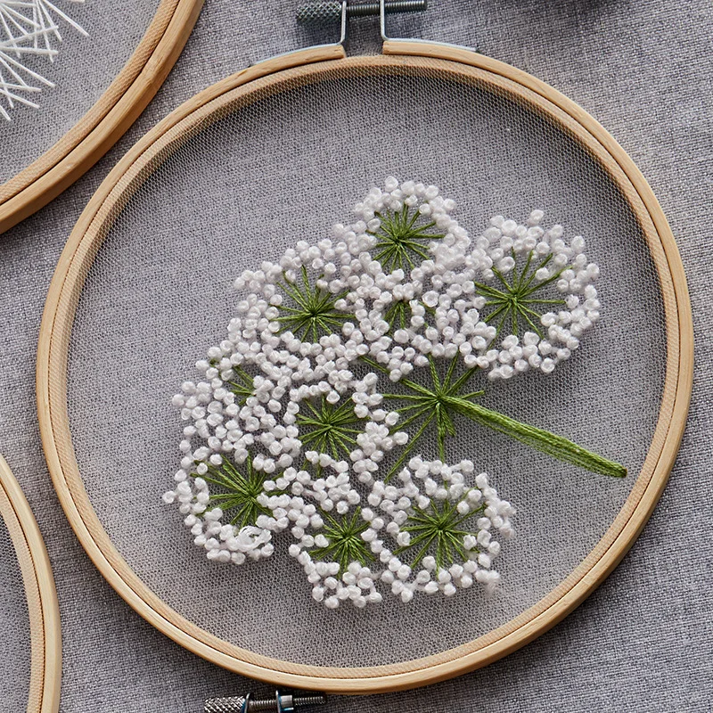 

European style mesh DIY embroidery flower painting cross stitch kit embroidery kit Diy beginner embroidery kreuzstich