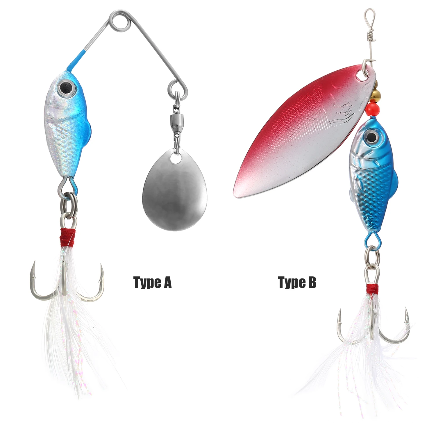 Бронзовых морских рыболовных крючков 5 шт. 10 г 6 см Спиннербейт с крючки Spinner