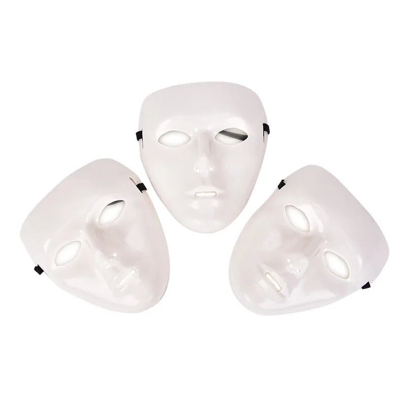 1 шт. маска для хип хопа маски танцев с привидениями белая крутая пластиковая