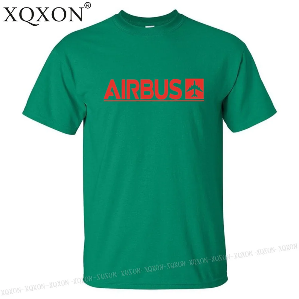 Green XQXON-, новые Забавные футболки, летние мужские хлопковые футболки, мужские футболки с принтом Airbus, K712 - Цвет: Green