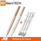 Ручка для подписи Xiaomi Mijia, металлическая шариковая ручка 0,5 мм с гладким швейцарским стержнем PREMC и японскими чернилами MiKuni