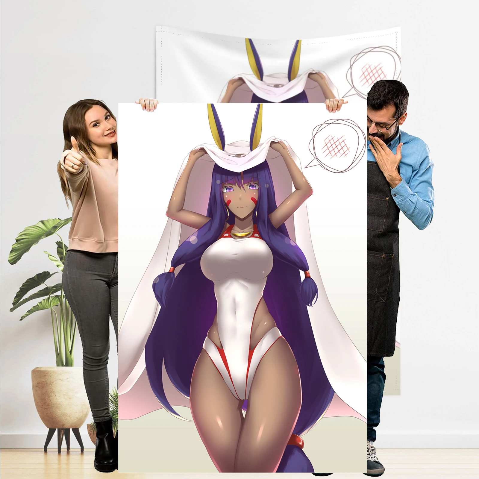 

Fate/Grand Order Manga Poster Tapestry Hentai Anime Sexy Big Bra Women Comic Poster Wall Hanging Sexy Adult Merch Tapestry Decor