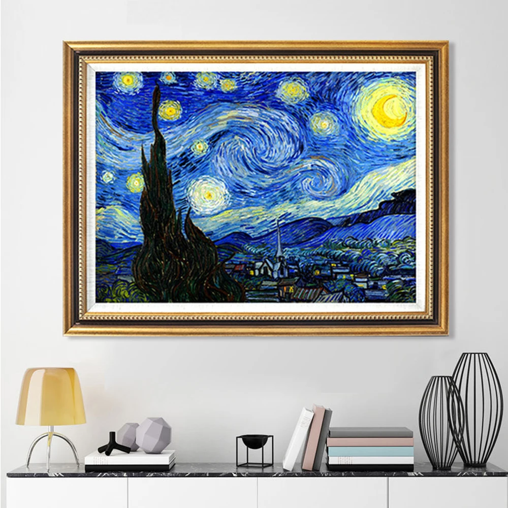 Алмазная живопись &quotсделай сам&quot пейзаж звездное небо деликатная 5D алмазная