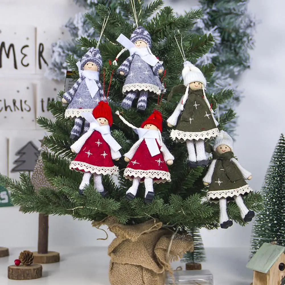 Милая Рождественская кукла для девочек и мальчиков висячие украшения