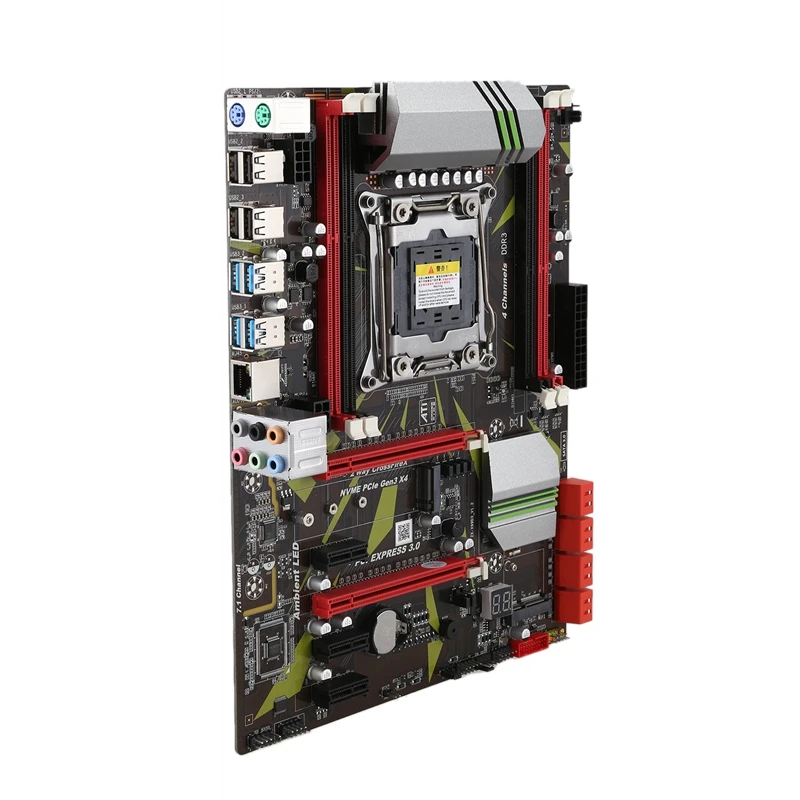 X99 LGA2011 3 материнская плата 4 канала DDR3 32G ram NVME SSD M.2 SATa 0 USB PCIE 16X ATX для процессора Intel I7