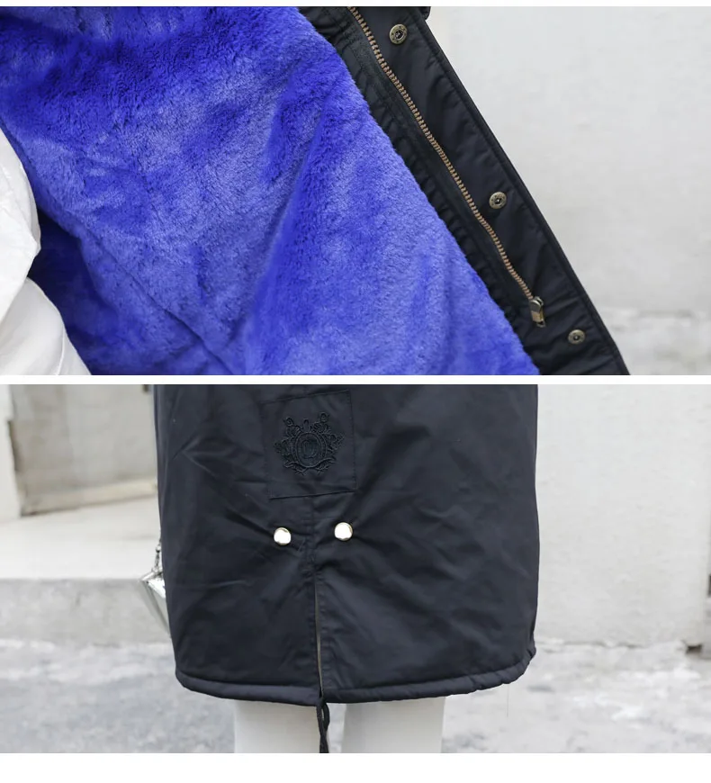 Parka Coat Long Winter Jacket Women Warm Big Fur Plus Size Female Lady Overcoat Outwear Clothes Black Windproof Tops Hat