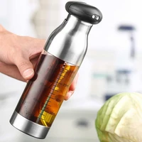 vinegaroil spray bottle push type dual nozzle stainless steel sprayer cooking baking kitchen accessories gadgets seasoning jar