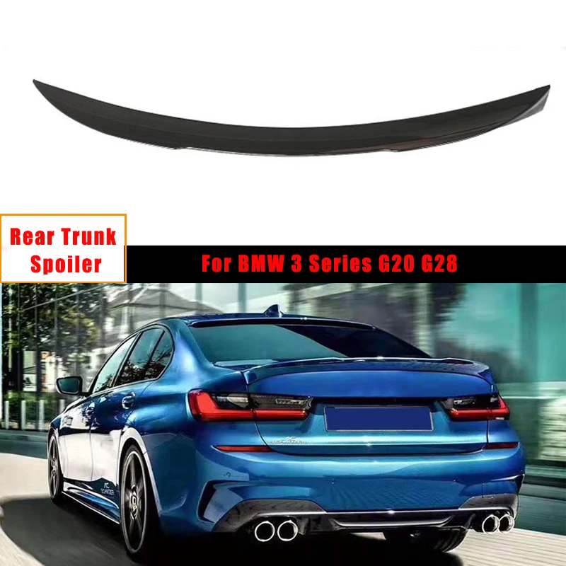 ABS Карбон блестящая поверхность спойлер на задний багажник крыло для BMW 3 серии G20