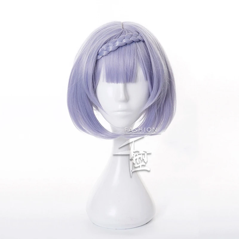 

Genshin Impact Noelle Light Purple Short Cosplay Heat Resistant Synthetic Hair Halloween Carnival Party Role Play Wig