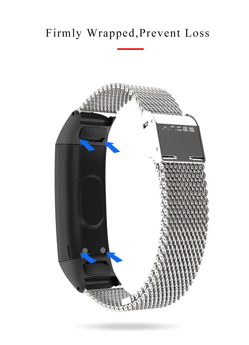 Honor Band 5 ремешок Миланский металлический ремешок браслет для смарт-часов браслеты из нержавеющей стали для huawei Honor 4 5 Замена ремешка