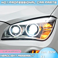 car accessories for bmw e84 x1 led headlights 2009 2010 2011 2012 2013 2014 e84 led drl hid kit bi xenon lens low beam