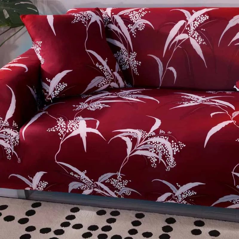 Красные цветы чехлы для диванов гостиной эластичный чехол дивана хлопок