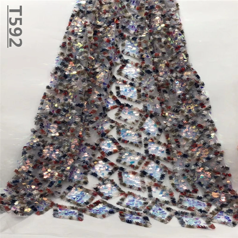 2019 Новый дизайн Африканский очень красивое с блестками французский 3d кружевной