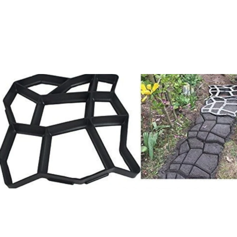 Ew Черная Пластиковая форма для мощения своими руками дома сада пола дороги