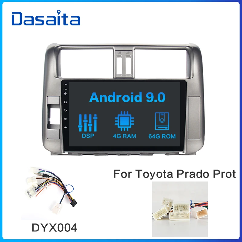 DYX004 Dasaita 10," ips экран Авторадио Android 9,0 для Toyota Prado 150 2010 2011 2012 2013 Bluetooth 64 Гб rom MAX6 - Цвет: DYX004