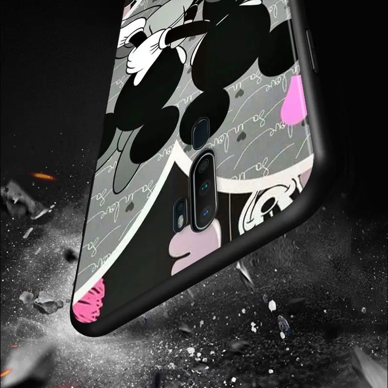 Mickey Mouse For OPPO Reno 5 4Z 4SE 4F 4 3 ACE 2F 2Z 2 Z 10X zoom A PRO Plus Lite 5G 4G Black Sofe Phone Case