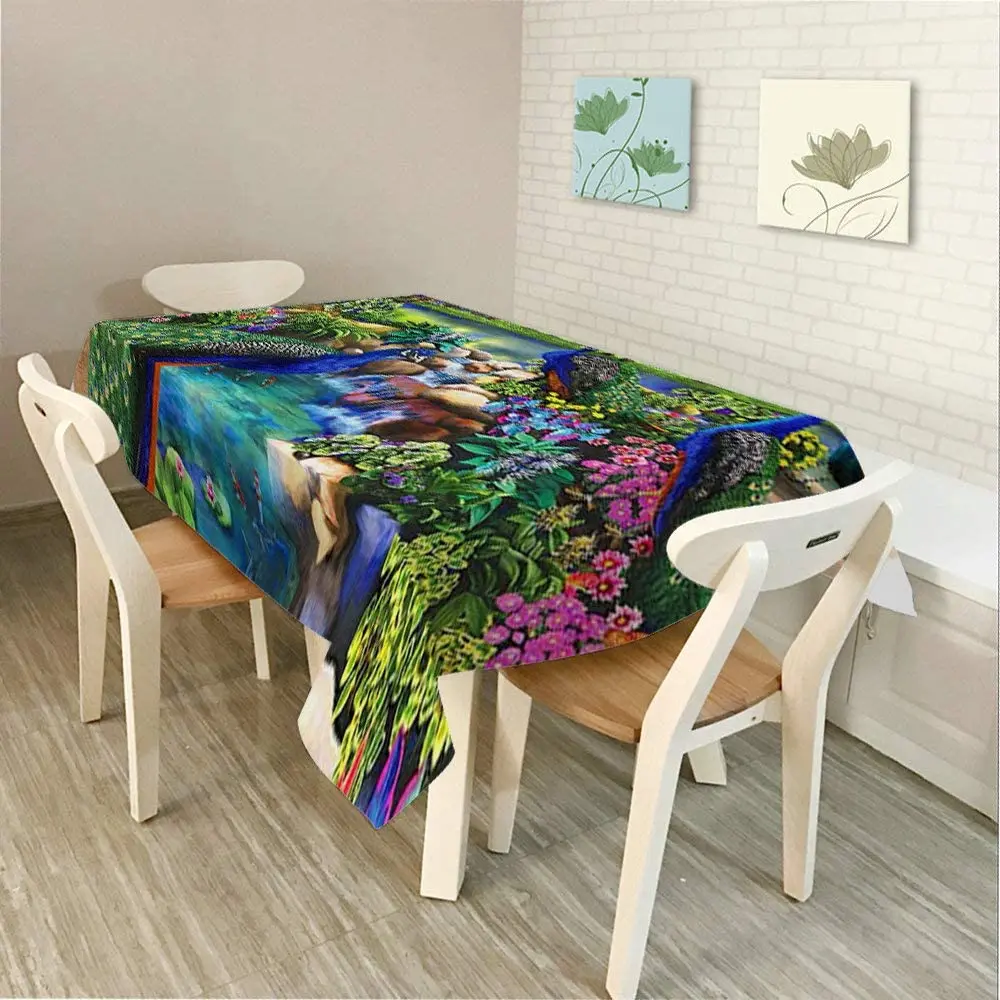 Декоративная прямоугольная скатерть от Ho Me Lili красочная картина с изображением