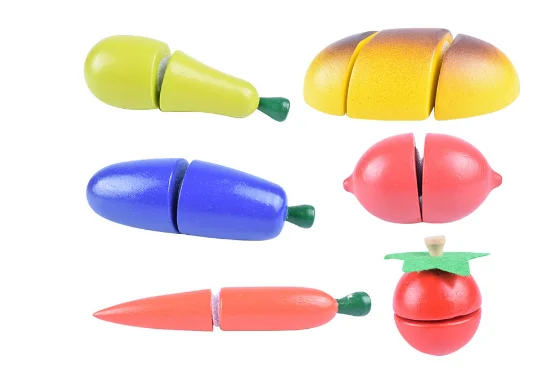 Детские деревянные игрушки ролевые игры кухонные режущие фруктовые овощные