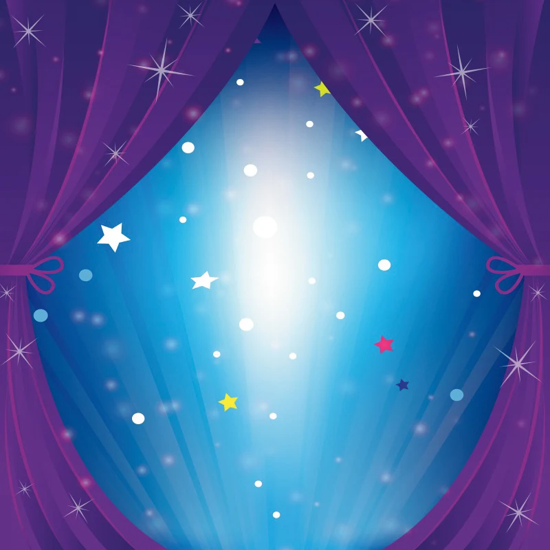 

Laeacco Blue Curtain Stage Shiny Star Party Decor Child Baby Photocall Photo Background Photographic Backdrop Photo Studio