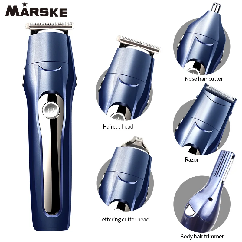 

Hair Clipper for Men 5 in1 Professional Rechargeable Beauty hair cut Safety razor Adult Hair Beard Nose Hair Trimmer Shaver Set