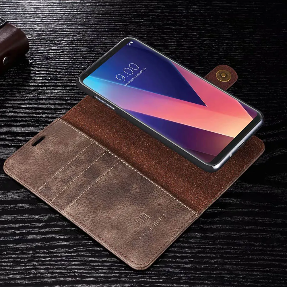 Оригинальный чехол DG.MING в стиле ретро из воловьей кожи для LG V20 G6 V30 plus телефона s