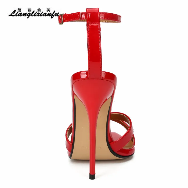 LLXF/тапочки; zapatos; сезон лето; большие размеры 47, 48, 49; Свадебная обувь на шпильках 14 см; босоножки на тонком высоком каблуке; обувь с ремешком на щиколотке; женские туфли-лодочки с открытым носком