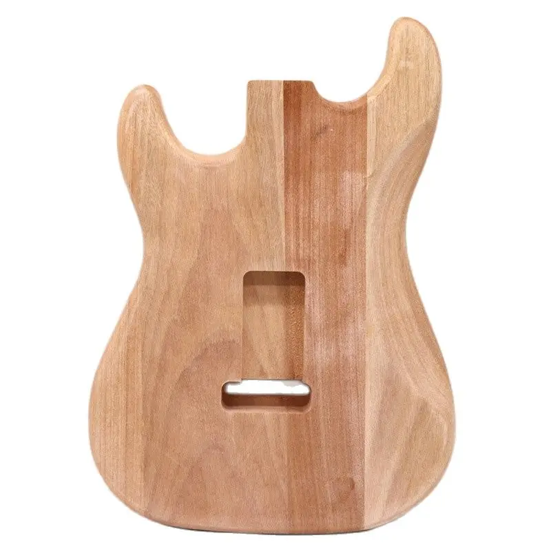 

Okoume Wood ST Electric Guitar Body Without Control Function Hole Wood Color Unfinished Guitar Barrel Parts 5.7CM Pocket Width